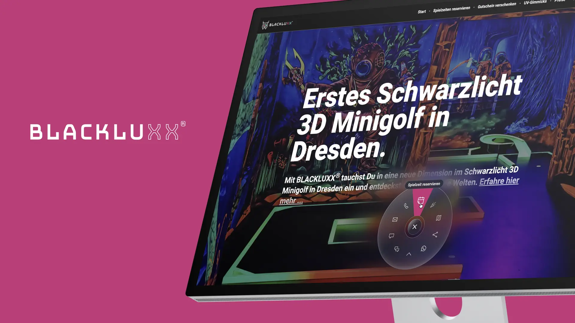 onlion® dot im Einsatz bei BLACKLUXX® 3D-Minigolf Dresden auf blackluxx.de